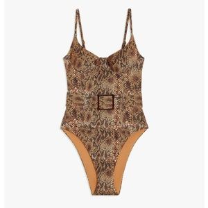 WEWOREWHAT DANIELLE ONEPIECE PYTHON- NEW WITH TAGS